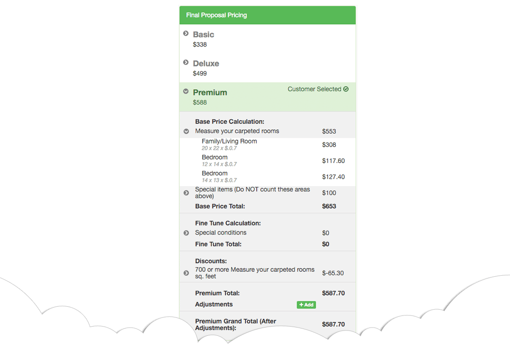 Carpet Cleaning Bidding Software